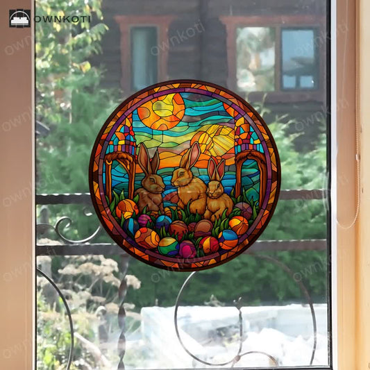 Easter Bunny Anti-collision Static Warning Sticker