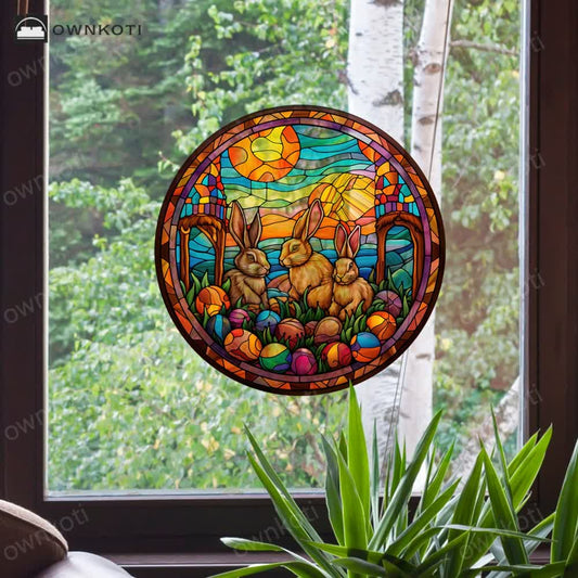 Easter Bunny Anti-collision Static Warning Sticker