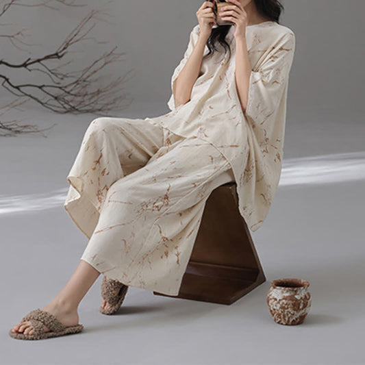 Bamboo Fiber Loose Soft Loungewear Set