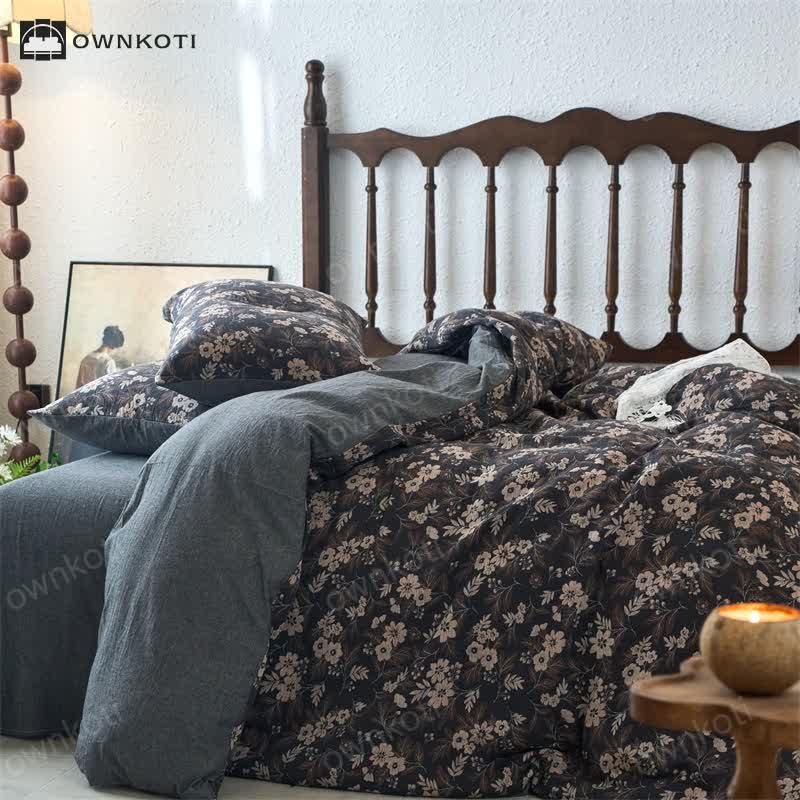 Yarn-dyed Double Layer Gauze Bedding Set (4PCS)
