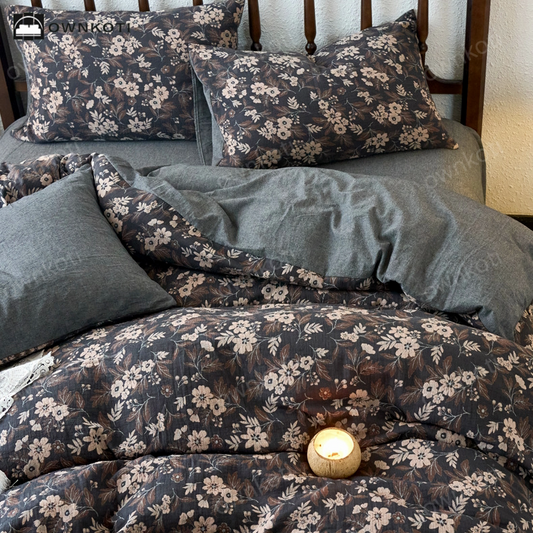 Yarn-dyed Double Layer Gauze Bedding Set (4PCS)