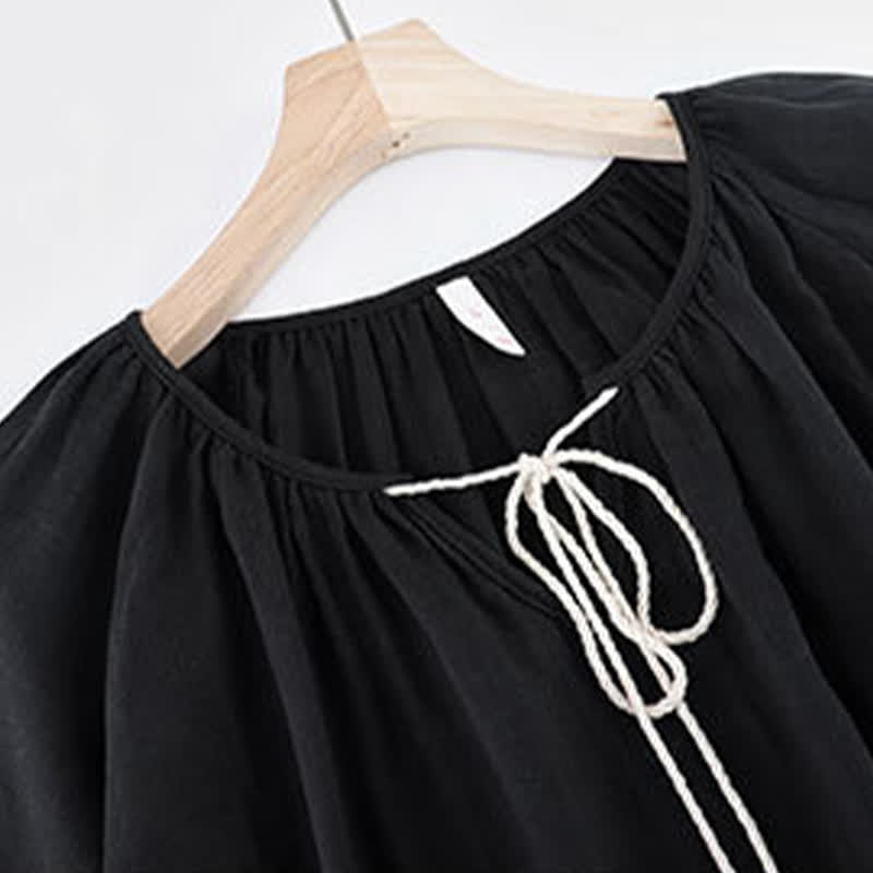 Loose Bamboo Cotton Tassel Loungewear Set