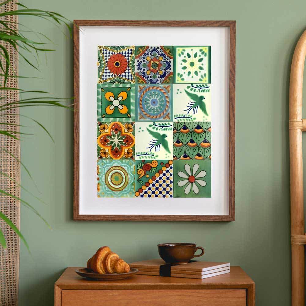Vintage Green Decorative Peel & Stick Wall Stickers