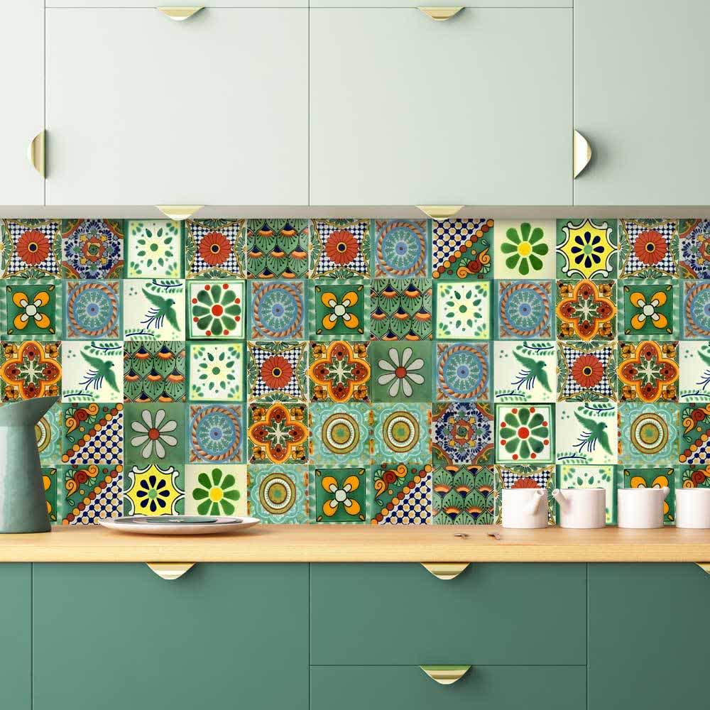 Vintage Green Decorative Peel & Stick Wall Stickers