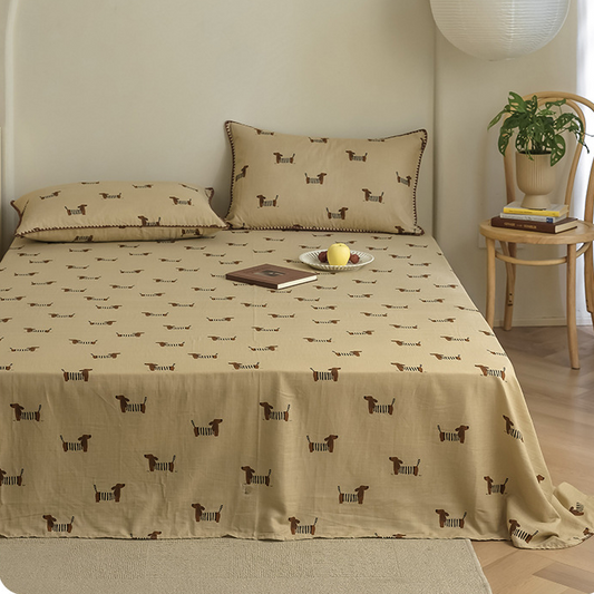 Dachshund Double Layers Cotton Gauze Coverlet