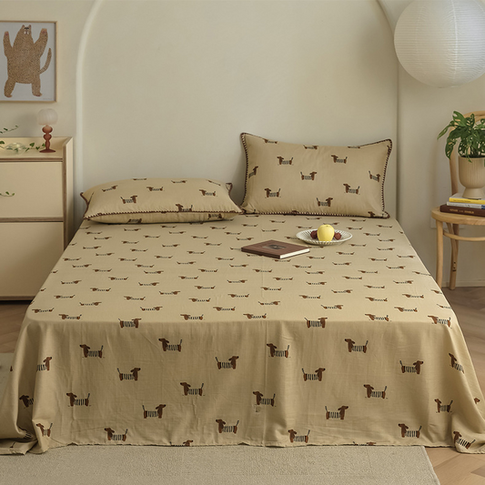 Dachshund Double Layers Cotton Gauze Coverlet