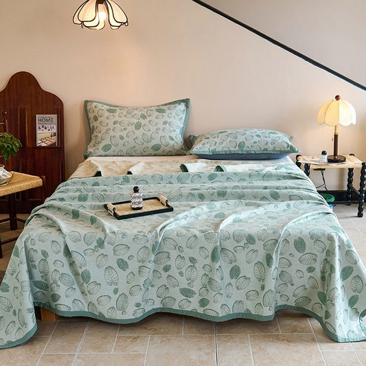 Refresh Leaf Cotton Gauze Lightweight Quilt