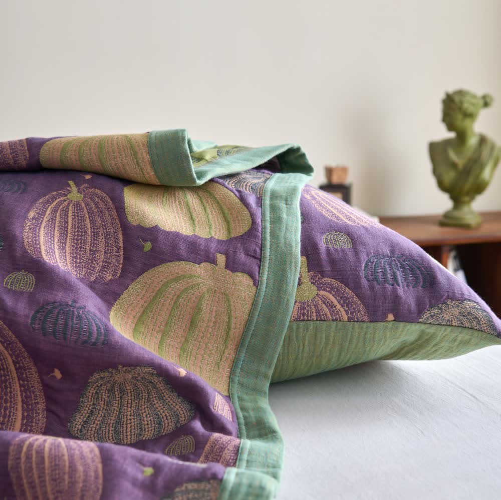 Three Layers Cotton Gauze Pumpkin Quilt
