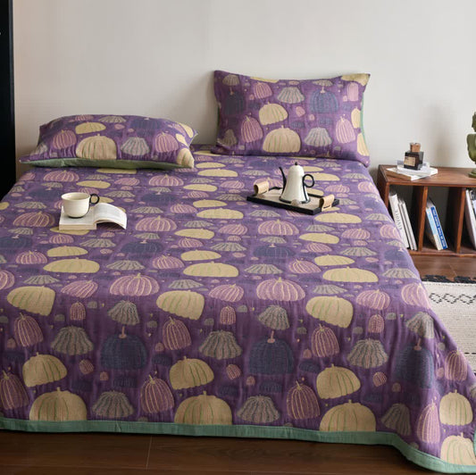 Three Layers Cotton Gauze Pumpkin Quilt