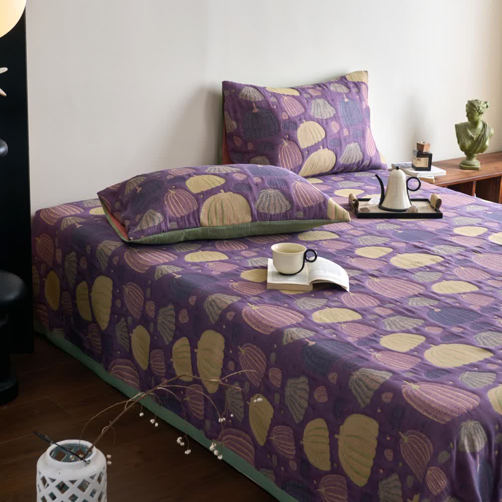 Three Layers Cotton Gauze Pumpkin Quilt