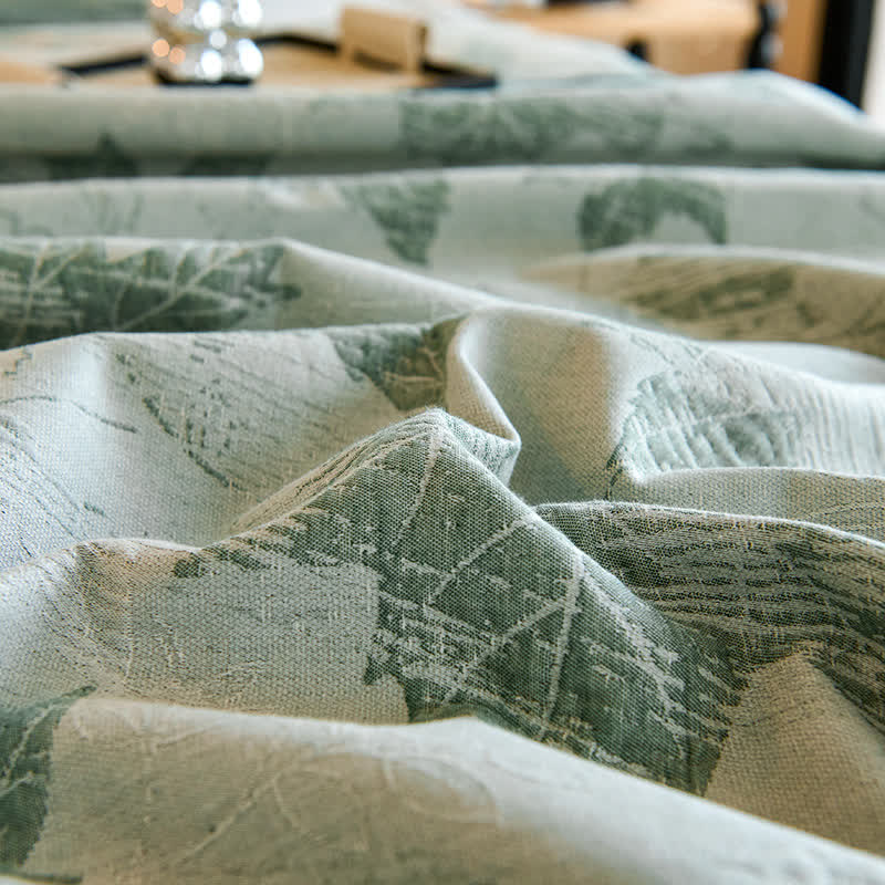 Jacquard Maple Leaf Cotton Gauze Quilt
