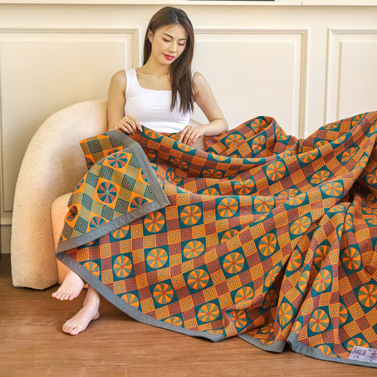 Cotton Gauze Reverisible Vintage Blanket