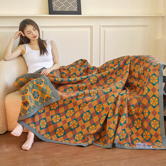 Cotton Gauze Reverisible Vintage Blanket