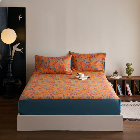 Yarn-dyed Jacquard Cotton Gauze Breathable Fitted Sheet