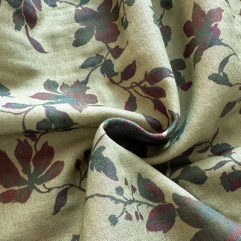 Cotton Gauze Jacquard Floral Fitted Sheet