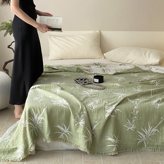 Jacquard Bamboo Reversible Cotton Gauze Quilt
