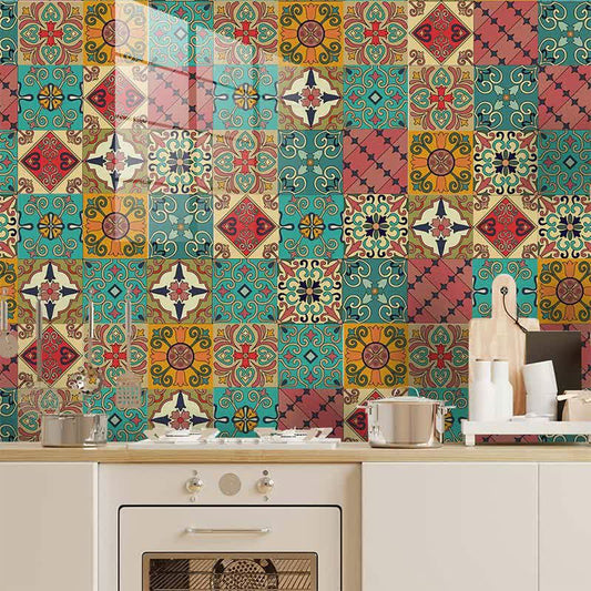 Colorful Moroccan Removable Backsplash Tile Sticker