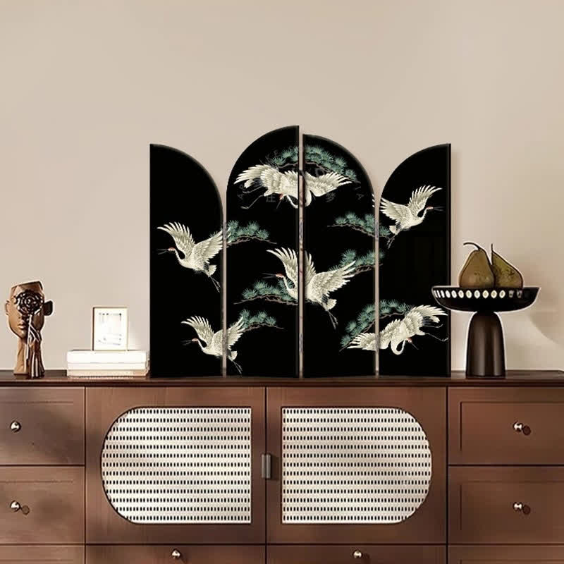 Rural Red-crowned Crane Foldable Desktop Ornament