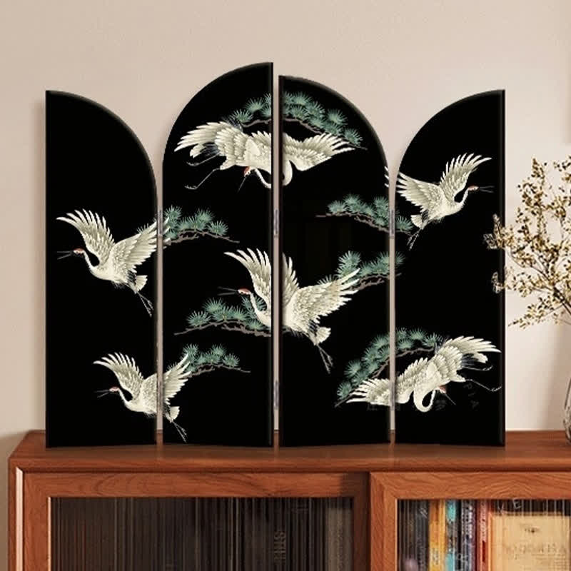 Rural Red-crowned Crane Foldable Desktop Ornament