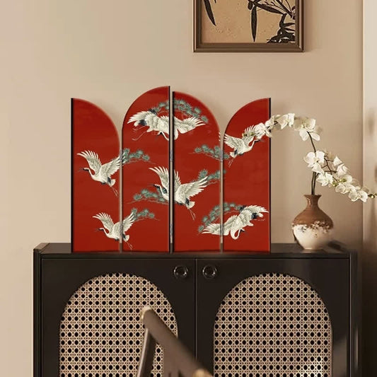 Rural Red-crowned Crane Foldable Desktop Ornament