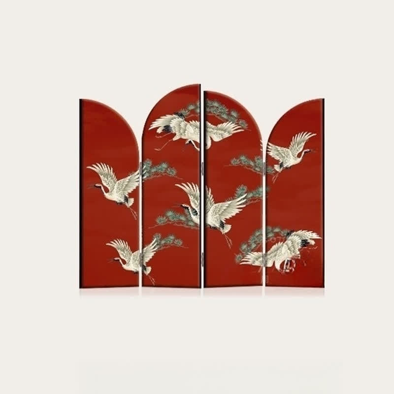 Rural Red-crowned Crane Foldable Desktop Ornament