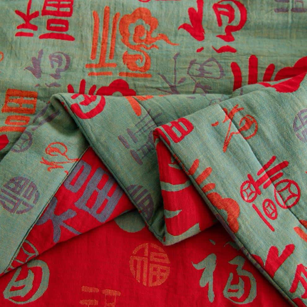 Yarn-dyed Retro Cotton Gauze Comfy Quilt