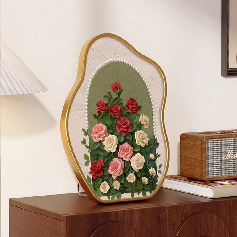 Rural Rose Desktop Painting Ornament