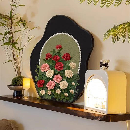 Rural Rose Desktop Painting Ornament