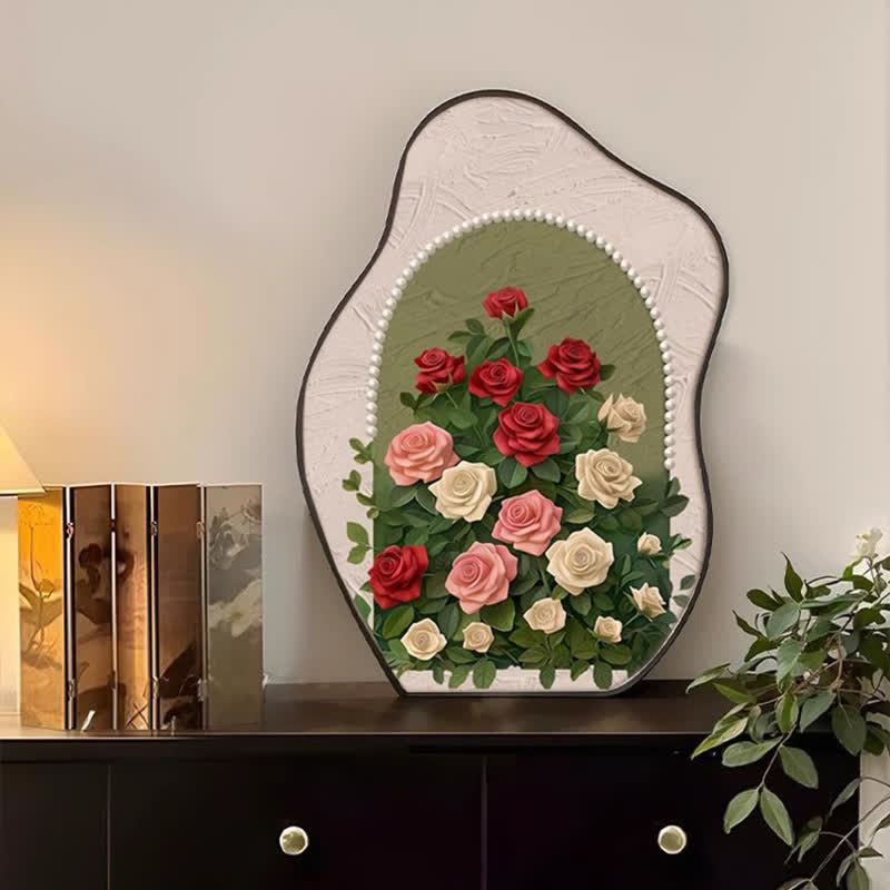 Rural Rose Desktop Painting Ornament