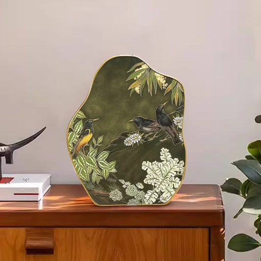 Floral Bird Desktop Painting Ornament