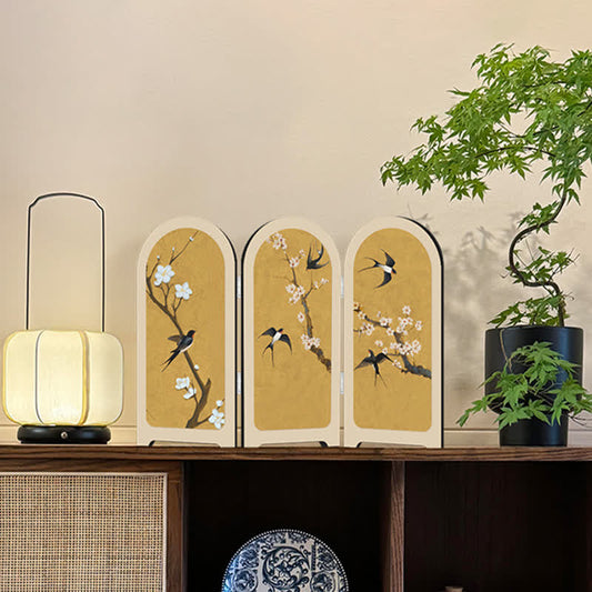 Flying Bird Floral Foldable Home Decor Ornament