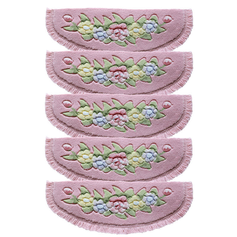 Floral Tassel Non-Slip Stair Treads