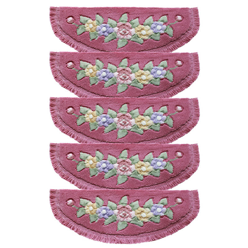 Floral Tassel Non-Slip Stair Treads