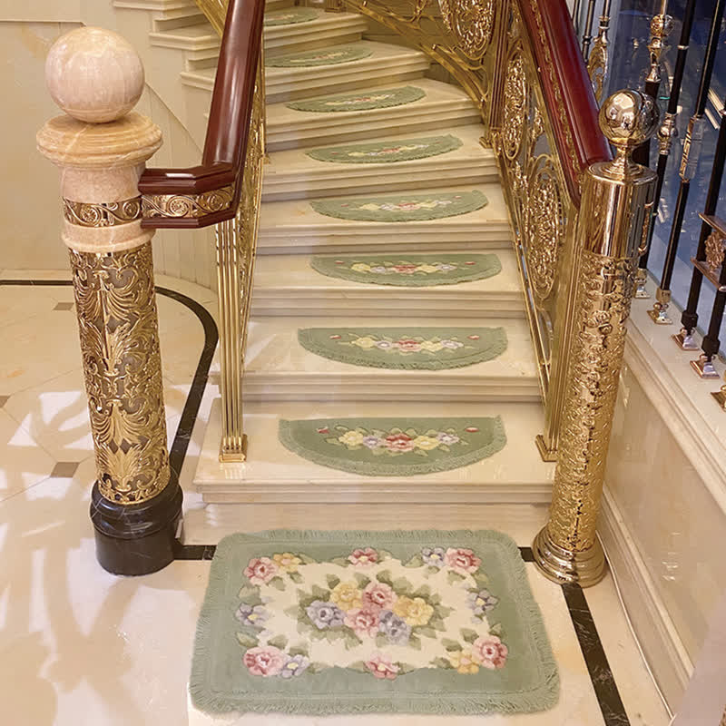 Floral Tassel Non-Slip Stair Treads