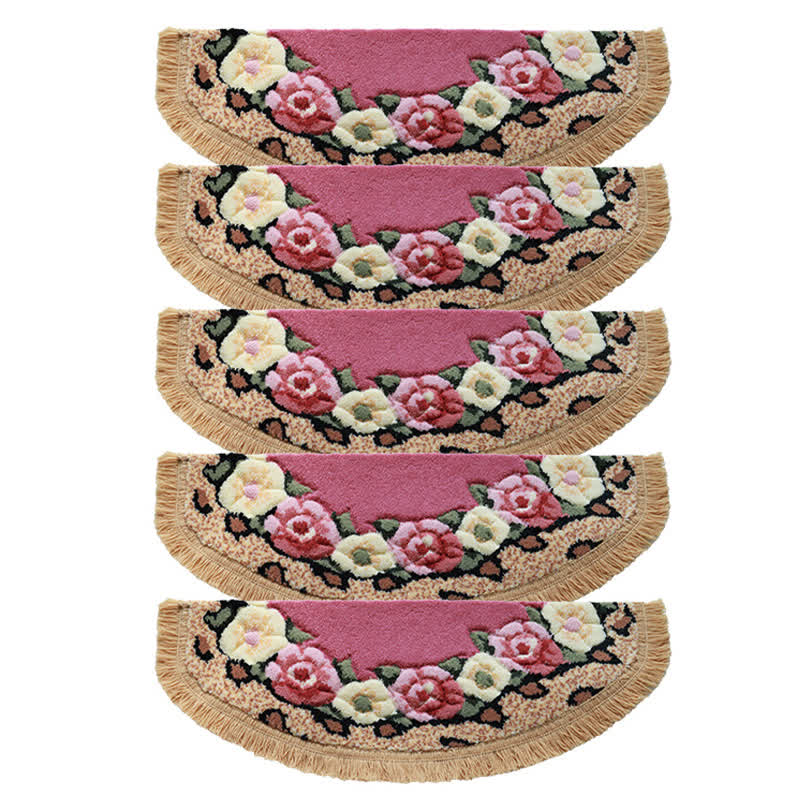 Floral Tassel Non-Slip Stair Treads