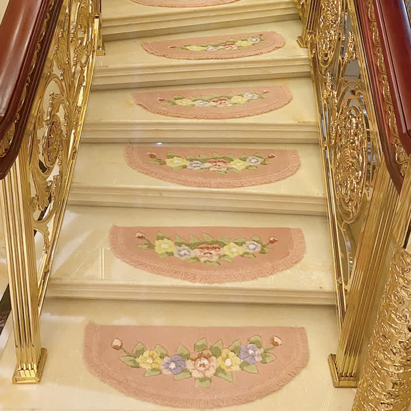 Floral Tassel Non-Slip Stair Treads