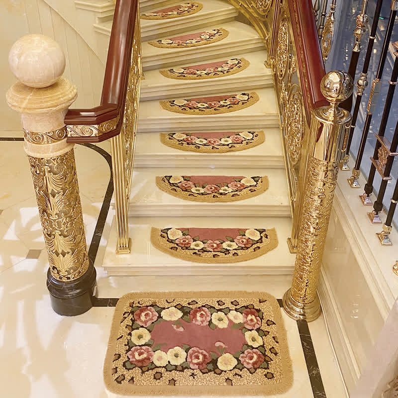 Floral Tassel Non-Slip Stair Treads