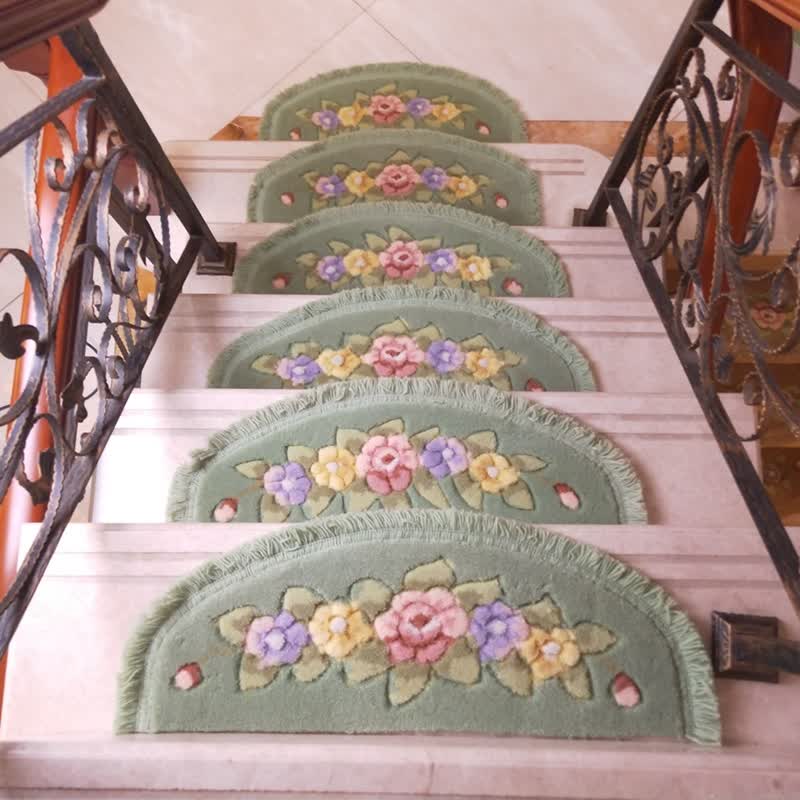 Floral Tassel Non-Slip Stair Treads