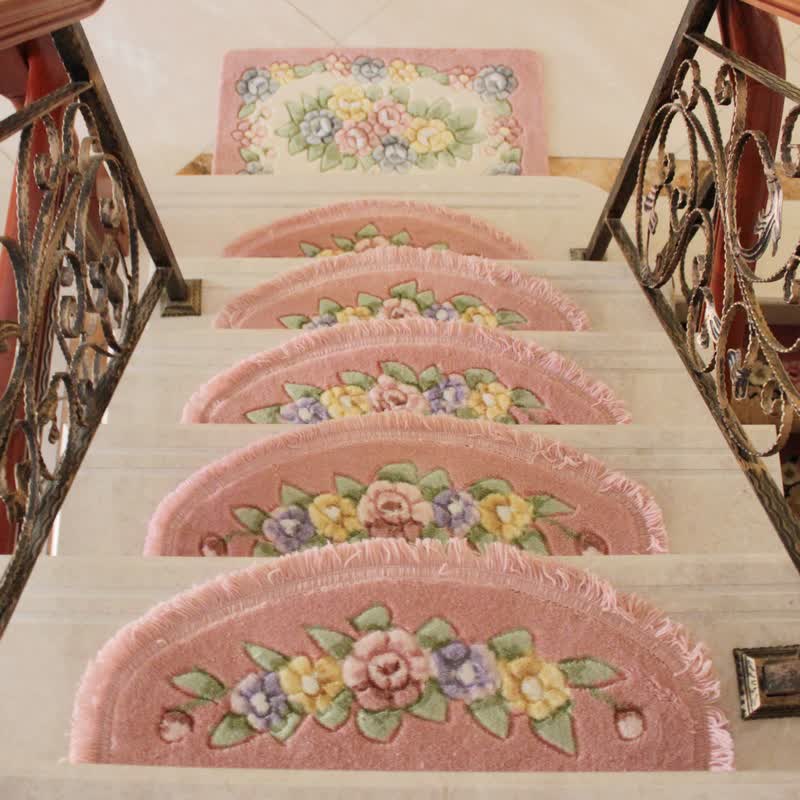 Floral Tassel Non-Slip Stair Treads