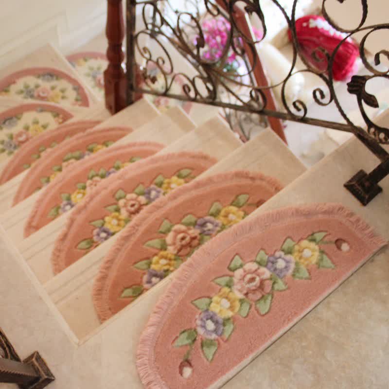 Floral Tassel Non-Slip Stair Treads