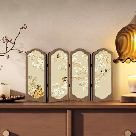 Retro Floral Foldable Desktop Ornament