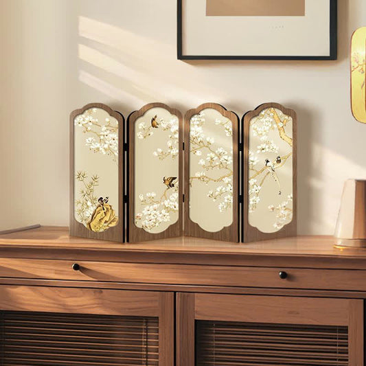 Retro Floral Foldable Desktop Ornament