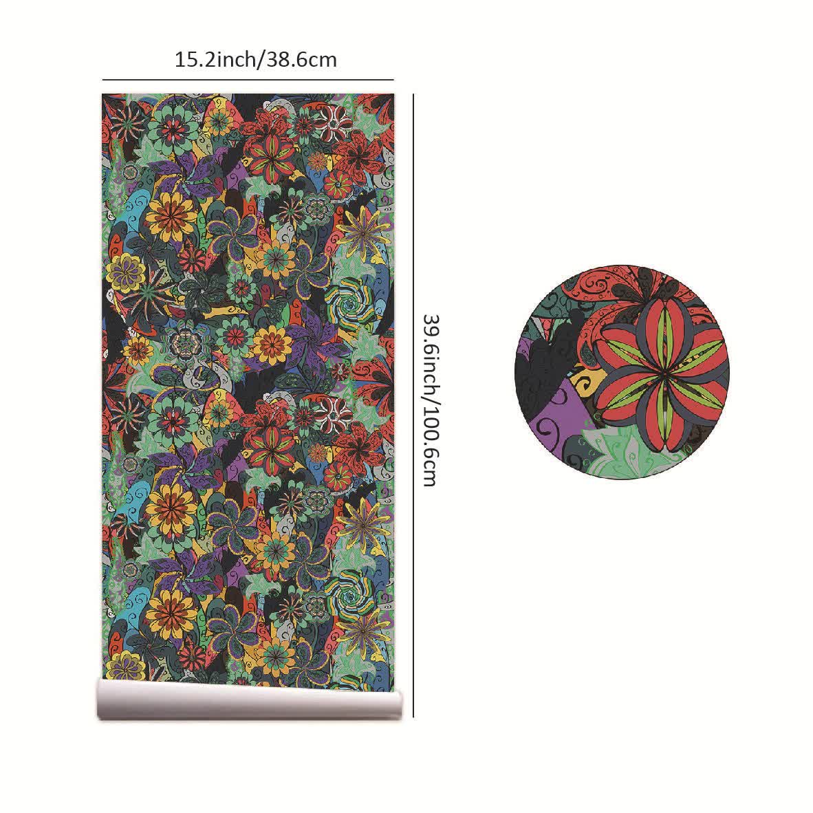 DIY Removable Bright Floral Decorative Wallpaper