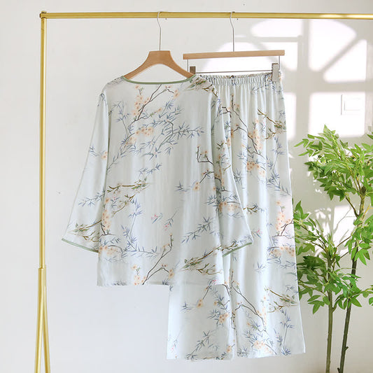 Double Layer Gauze Rural Comfy Nightwear