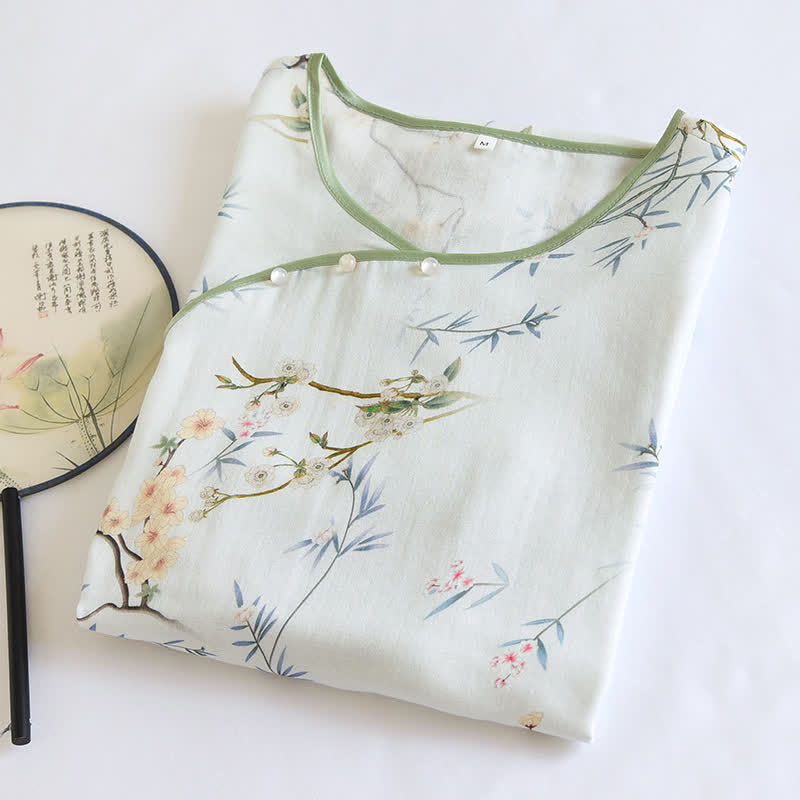 Double Layer Gauze Rural Comfy Nightwear