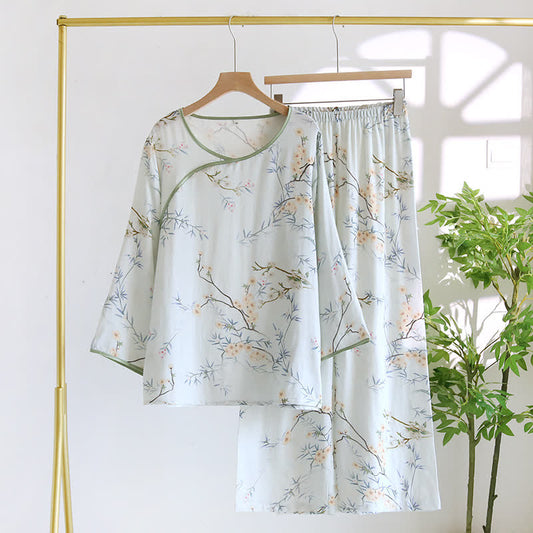 Double Layer Gauze Rural Comfy Nightwear