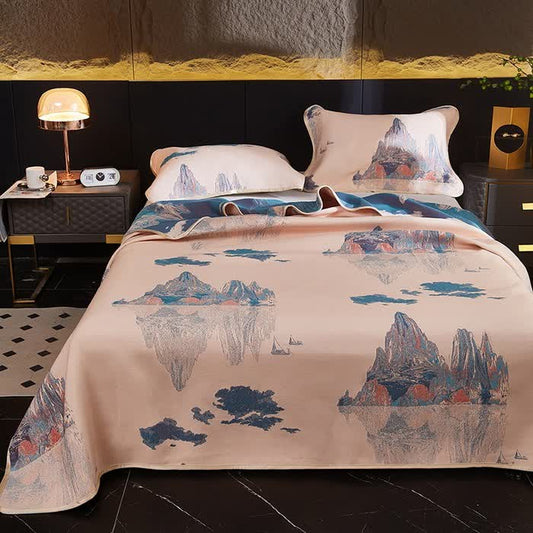 Jacquard Vintage Cooling Soft Reversible Coverlet