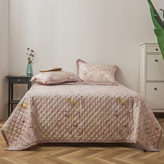 Lyocell Fiber Quilted Floral Bedding