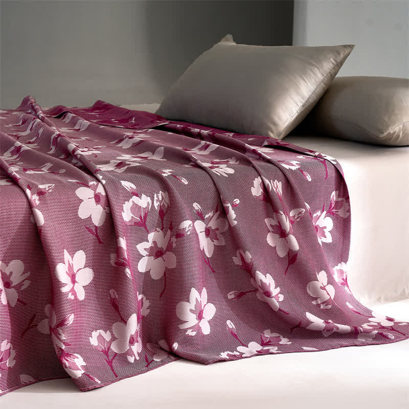 Lyocell Fiber Retro Flower Breathable Quilt