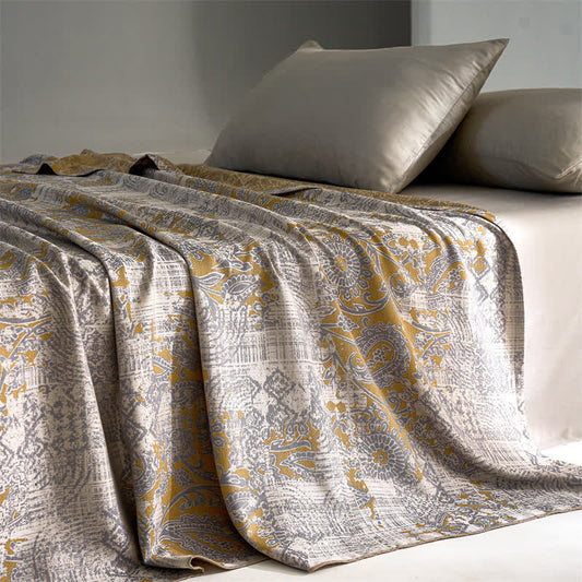 Jacquard Paisley Lyocell Fiber Breathable Soft Quilt
